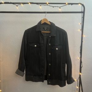 Missguided oversized black denim jacket